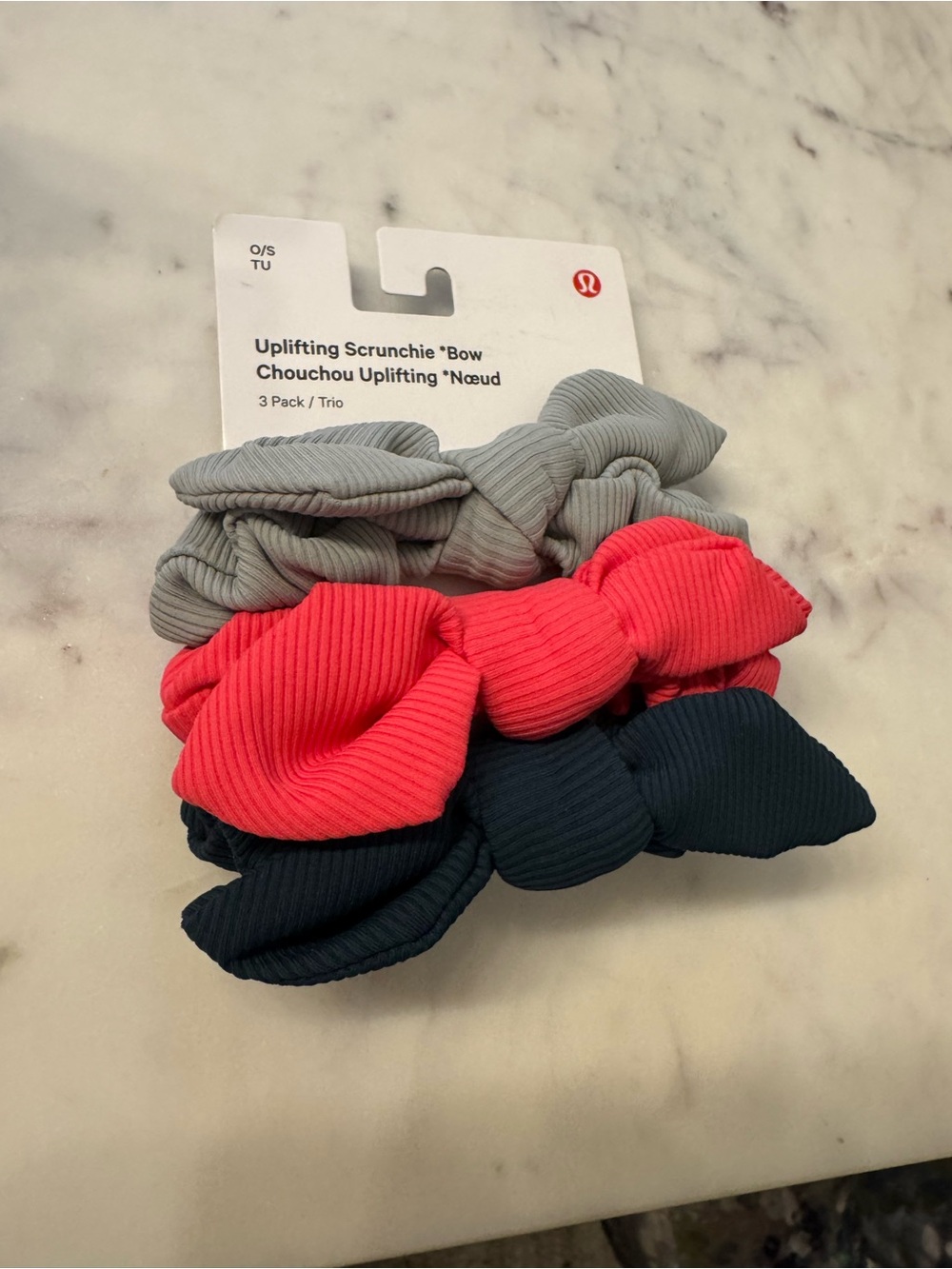 NWT Lululemon Uplifting Scrunchie Bow Pack of 3